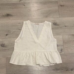 Off  White Sleeveless crop Top